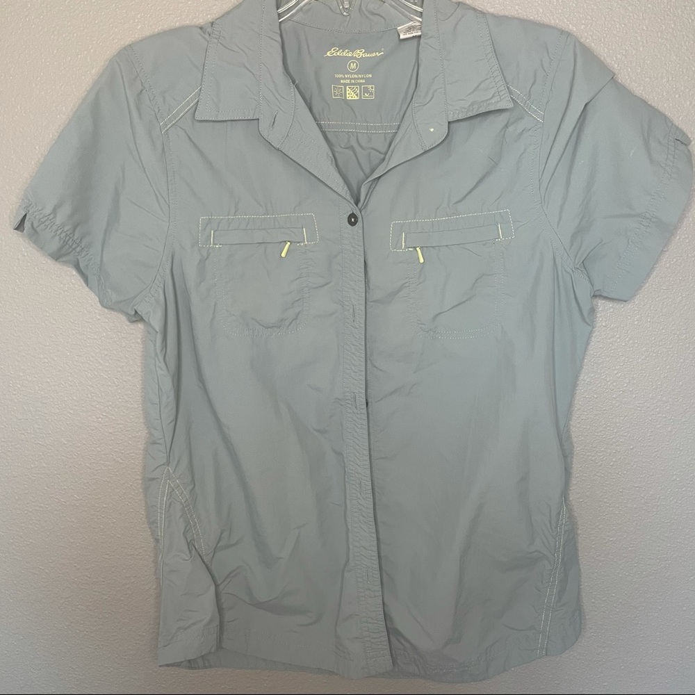 Eddie Bauer shirt sleeve botton down shirt sz M